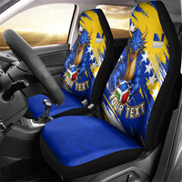 Personalized Bosnia Herzegovina Dragon Soccer Car Seat Cover Bosnian Football Flag Stars Fleur De Lis Grunge
