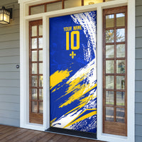 Personalized Bosnia Herzegovina Dragon Soccer Door Cover Bosnian Football Flag Stars Fleur De Lis Grunge