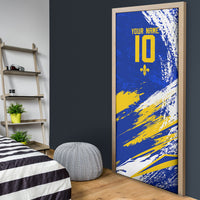 Personalized Bosnia Herzegovina Dragon Soccer Door Cover Bosnian Football Flag Stars Fleur De Lis Grunge