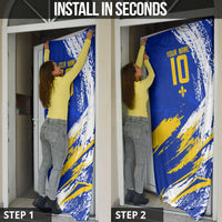 Personalized Bosnia Herzegovina Dragon Soccer Door Cover Bosnian Football Flag Stars Fleur De Lis Grunge