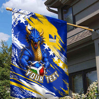 Personalized Bosnia Herzegovina Dragon Soccer Garden Flag Bosnian Football Flag Stars Fleur De Lis Grunge