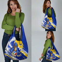 Personalized Bosnia Herzegovina Dragon Soccer Grocery Bag Bosnian Football Flag Stars Fleur De Lis Grunge