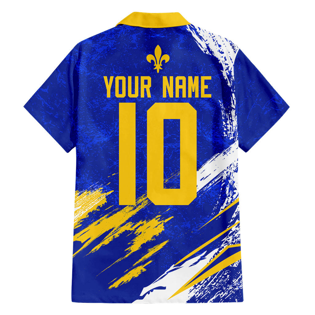 Personalized Bosnia Herzegovina Dragon Soccer Hawaiian Shirt Bosnian Football Flag Stars Fleur De Lis Grunge