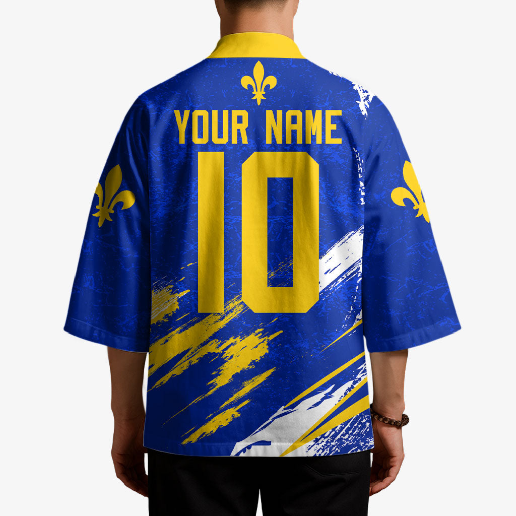 Personalized Bosnia Herzegovina Dragon Soccer Kimono Bosnian Football Flag Stars Fleur De Lis Grunge