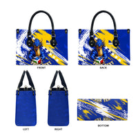 Personalized Bosnia Herzegovina Dragon Soccer Leather Bag Bosnian Football Flag Stars Fleur De Lis Grunge
