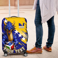 Personalized Bosnia Herzegovina Dragon Soccer Luggage Cover Bosnian Football Flag Stars Fleur De Lis Grunge