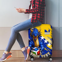 Personalized Bosnia Herzegovina Dragon Soccer Luggage Cover Bosnian Football Flag Stars Fleur De Lis Grunge