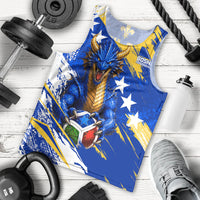 Personalized Bosnia Herzegovina Dragon Soccer Men Tank Top Bosnian Football Flag Stars Fleur De Lis Grunge