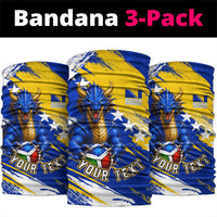 Personalized Bosnia Herzegovina Dragon Soccer Neck Gaiter Bosnian Football Flag Stars Fleur De Lis Grunge