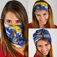 Personalized Bosnia Herzegovina Dragon Soccer Neck Gaiter Bosnian Football Flag Stars Fleur De Lis Grunge