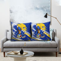 Personalized Bosnia Herzegovina Dragon Soccer Pillow Cover Bosnian Football Flag Stars Fleur De Lis Grunge
