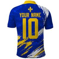 Personalized Bosnia Herzegovina Dragon Soccer Polo Shirt Bosnian Football Flag Stars Fleur De Lis Grunge