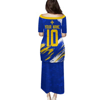 Personalized Bosnia Herzegovina Dragon Soccer Puletasi Bosnian Football Flag Stars Fleur De Lis Grunge