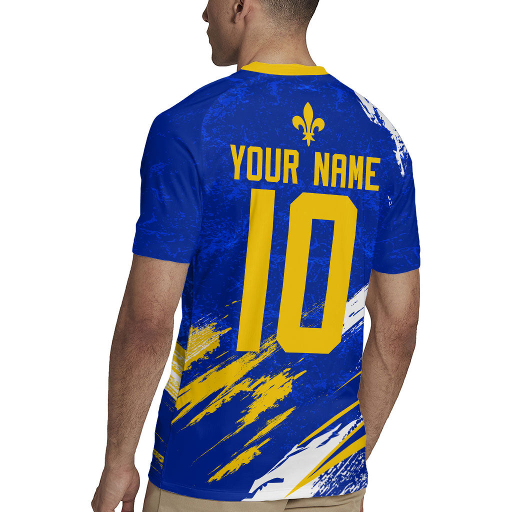 Personalized Bosnia Herzegovina Dragon Soccer Rugby Jersey Bosnian Football Flag Stars Fleur De Lis Grunge