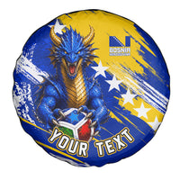 Personalized Bosnia Herzegovina Dragon Soccer Spare Tire Cover Bosnian Football Flag Stars Fleur De Lis Grunge