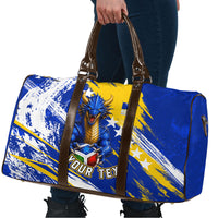 Personalized Bosnia Herzegovina Dragon Soccer Travel Bag Bosnian Football Flag Stars Fleur De Lis Grunge