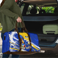 Personalized Bosnia Herzegovina Dragon Soccer Travel Bag Bosnian Football Flag Stars Fleur De Lis Grunge