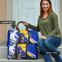 Personalized Bosnia Herzegovina Dragon Soccer Travel Bag Bosnian Football Flag Stars Fleur De Lis Grunge
