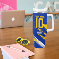 Personalized Bosnia Herzegovina Dragon Soccer Tumbler With Handle Bosnian Football Flag Stars Fleur De Lis Grunge