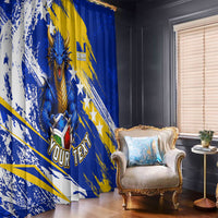 Personalized Bosnia Herzegovina Dragon Soccer Window Curtain Bosnian Football Flag Stars Fleur De Lis Grunge