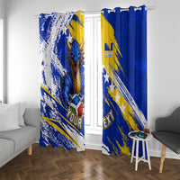Personalized Bosnia Herzegovina Dragon Soccer Window Curtain Bosnian Football Flag Stars Fleur De Lis Grunge