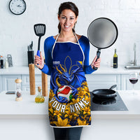 Personalized Bosnia Herzegovina Dragon Soccer Apron Football Golden Lily Bosnian Flag Cheering Fans