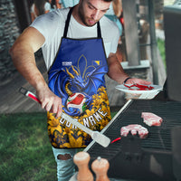 Personalized Bosnia Herzegovina Dragon Soccer Apron Football Golden Lily Bosnian Flag Cheering Fans