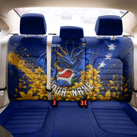 Personalized Bosnia Herzegovina Dragon Soccer Back Car Seat Cover Football Golden Lily Bosnian Flag Cheering Fans