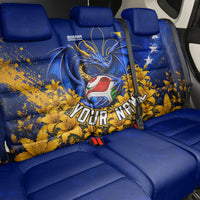 Personalized Bosnia Herzegovina Dragon Soccer Back Car Seat Cover Football Golden Lily Bosnian Flag Cheering Fans