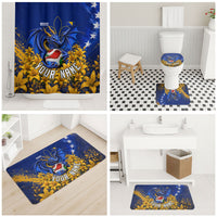 Personalized Bosnia Herzegovina Dragon Soccer Bathroom Set Football Golden Lily Bosnian Flag Cheering Fans