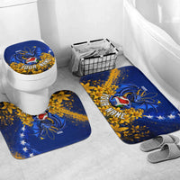 Personalized Bosnia Herzegovina Dragon Soccer Bathroom Set Football Golden Lily Bosnian Flag Cheering Fans