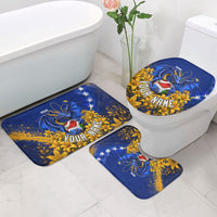 Personalized Bosnia Herzegovina Dragon Soccer Bathroom Set Football Golden Lily Bosnian Flag Cheering Fans