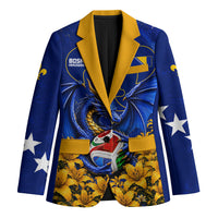 Personalized Bosnia Herzegovina Dragon Soccer Blazer Football Golden Lily Bosnian Flag Cheering Fans