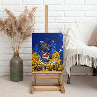 Personalized Bosnia Herzegovina Dragon Soccer Canvas Wall Art Football Golden Lily Bosnian Flag Cheering Fans