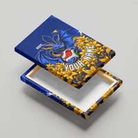 Personalized Bosnia Herzegovina Dragon Soccer Canvas Wall Art Football Golden Lily Bosnian Flag Cheering Fans