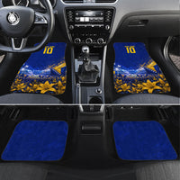 Personalized Bosnia Herzegovina Dragon Soccer Car Mats Football Golden Lily Bosnian Flag Cheering Fans