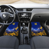 Personalized Bosnia Herzegovina Dragon Soccer Car Mats Football Golden Lily Bosnian Flag Cheering Fans