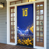Personalized Bosnia Herzegovina Dragon Soccer Door Cover Football Golden Lily Bosnian Flag Cheering Fans
