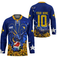 Personalized Bosnia Herzegovina Dragon Soccer Hockey Jersey Football Golden Lily Bosnian Flag Cheering Fans
