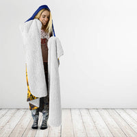 Personalized Bosnia Herzegovina Dragon Soccer Hooded Blanket Football Golden Lily Bosnian Flag Cheering Fans