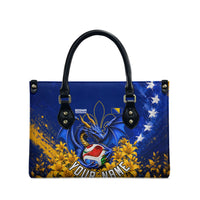 Personalized Bosnia Herzegovina Dragon Soccer Leather Bag Football Golden Lily Bosnian Flag Cheering Fans