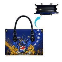 Personalized Bosnia Herzegovina Dragon Soccer Leather Bag Football Golden Lily Bosnian Flag Cheering Fans