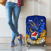 Personalized Bosnia Herzegovina Dragon Soccer Luggage Cover Football Golden Lily Bosnian Flag Cheering Fans