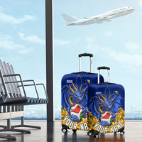 Personalized Bosnia Herzegovina Dragon Soccer Luggage Cover Football Golden Lily Bosnian Flag Cheering Fans