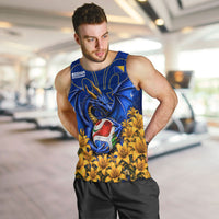 Personalized Bosnia Herzegovina Dragon Soccer Men Tank Top Football Golden Lily Bosnian Flag Cheering Fans
