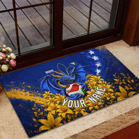 Personalized Bosnia Herzegovina Dragon Soccer Rubber Doormat Football Golden Lily Bosnian Flag Cheering Fans