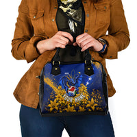 Personalized Bosnia Herzegovina Dragon Soccer Shoulder Handbag Football Golden Lily Bosnian Flag Cheering Fans