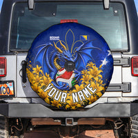 Personalized Bosnia Herzegovina Dragon Soccer Spare Tire Cover Football Golden Lily Bosnian Flag Cheering Fans