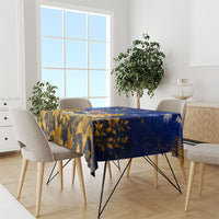 Personalized Bosnia Herzegovina Dragon Soccer Tablecloth Football Golden Lily Bosnian Flag Cheering Fans