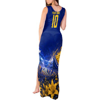 Personalized Bosnia Herzegovina Dragon Soccer Tank Maxi Dress Football Golden Lily Bosnian Flag Cheering Fans